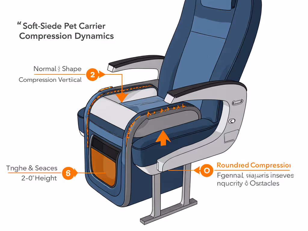 airline under-seat geometry with carrier compression demonstration