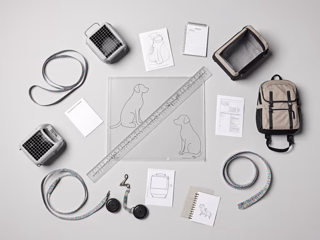 measuring pet carrier dimensions against airline ruler