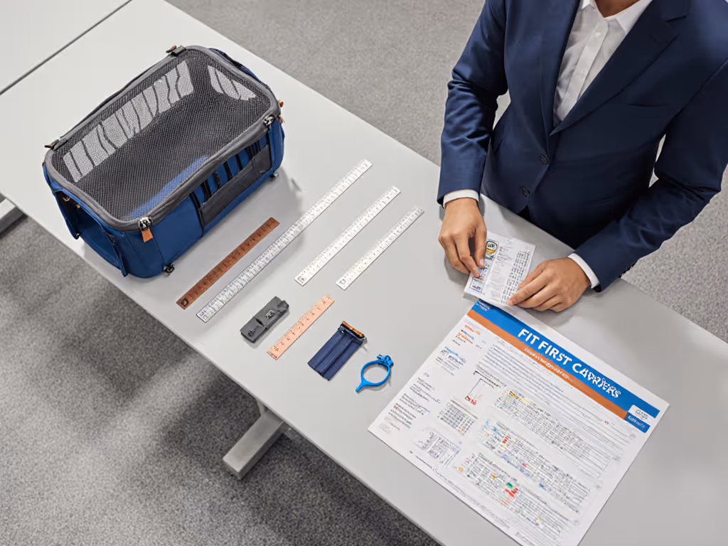 airline gate pet carrier inspection scenario