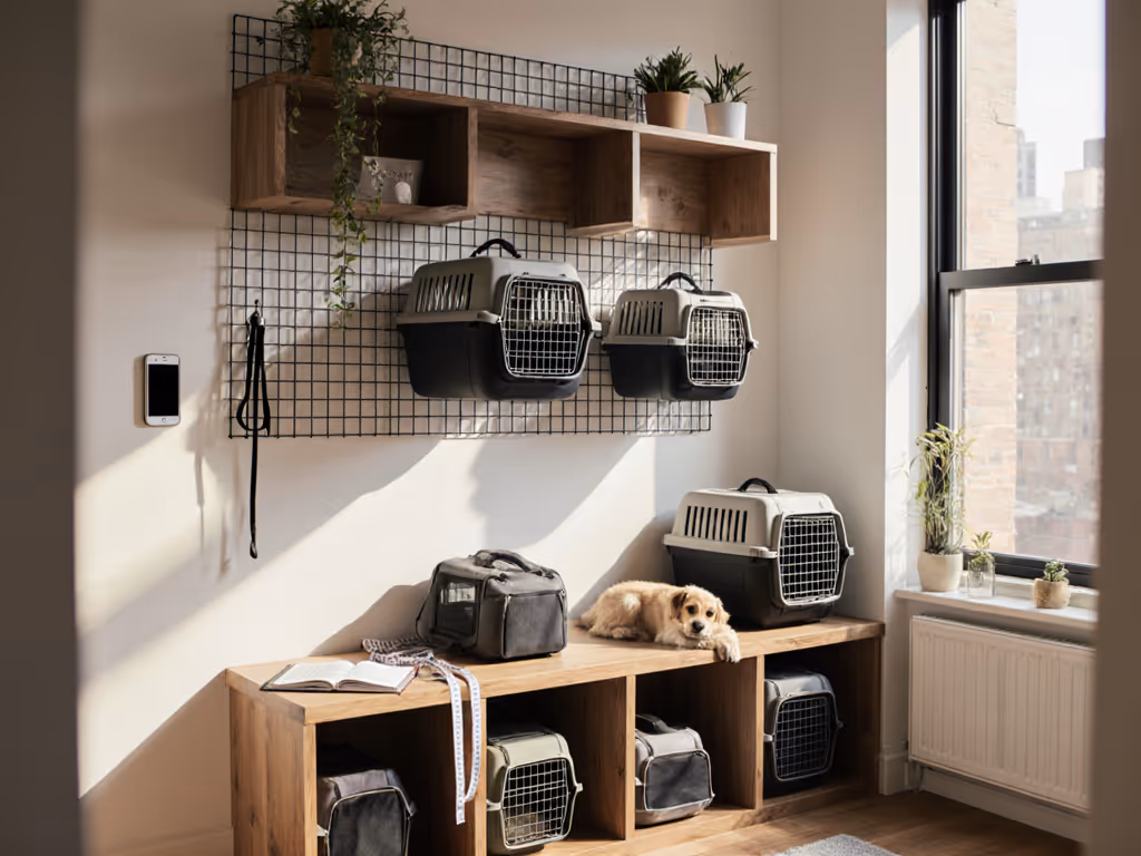 Space-Saving Pet Carrier Storage Solutions